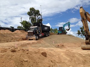 Panorama House_02 demolition excavator and truck
