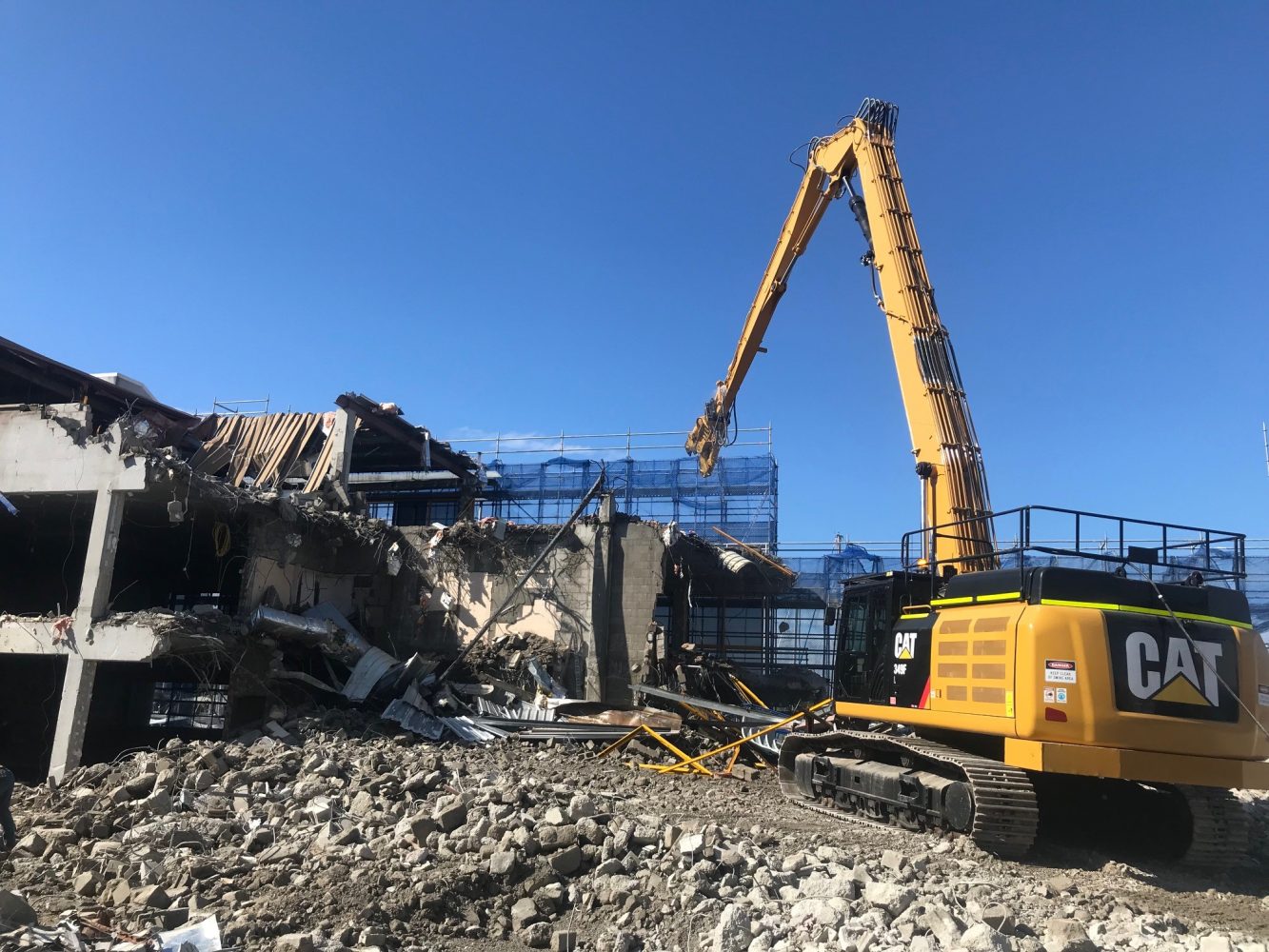 reef hq reef hq demolition using high reach excavator