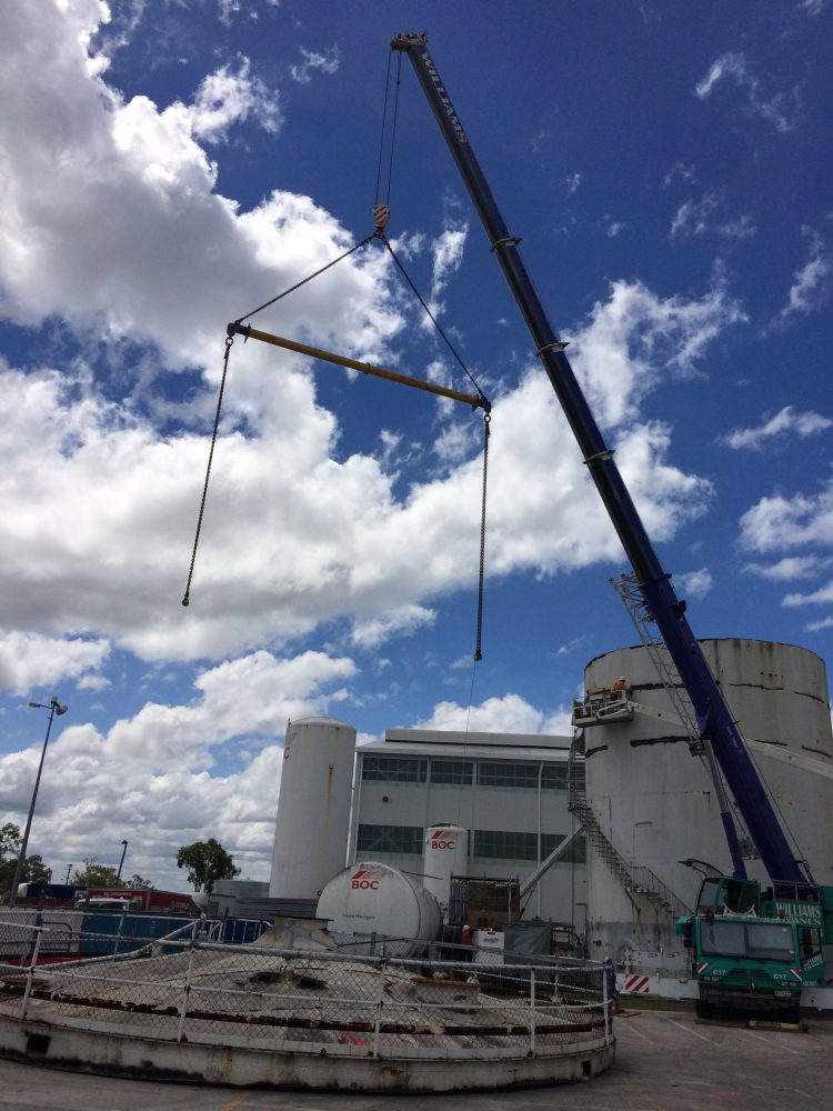 BOC Rocklea Dustin Demolition using cranes