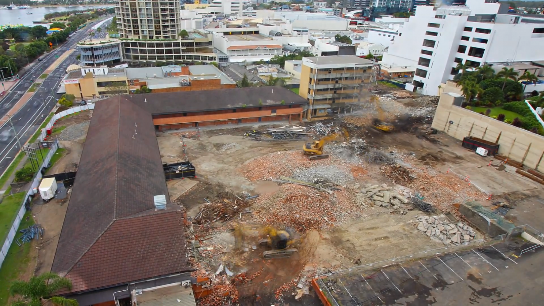 Demolition of old university buildings