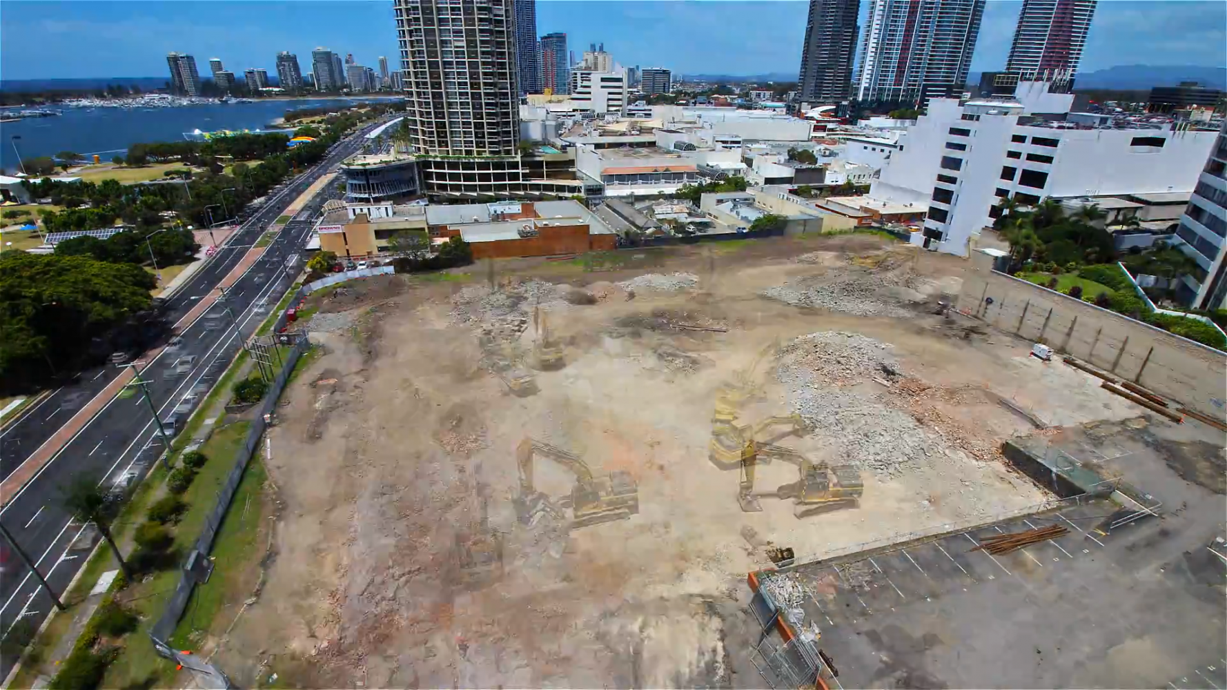 Empty site showing completed demolition works
