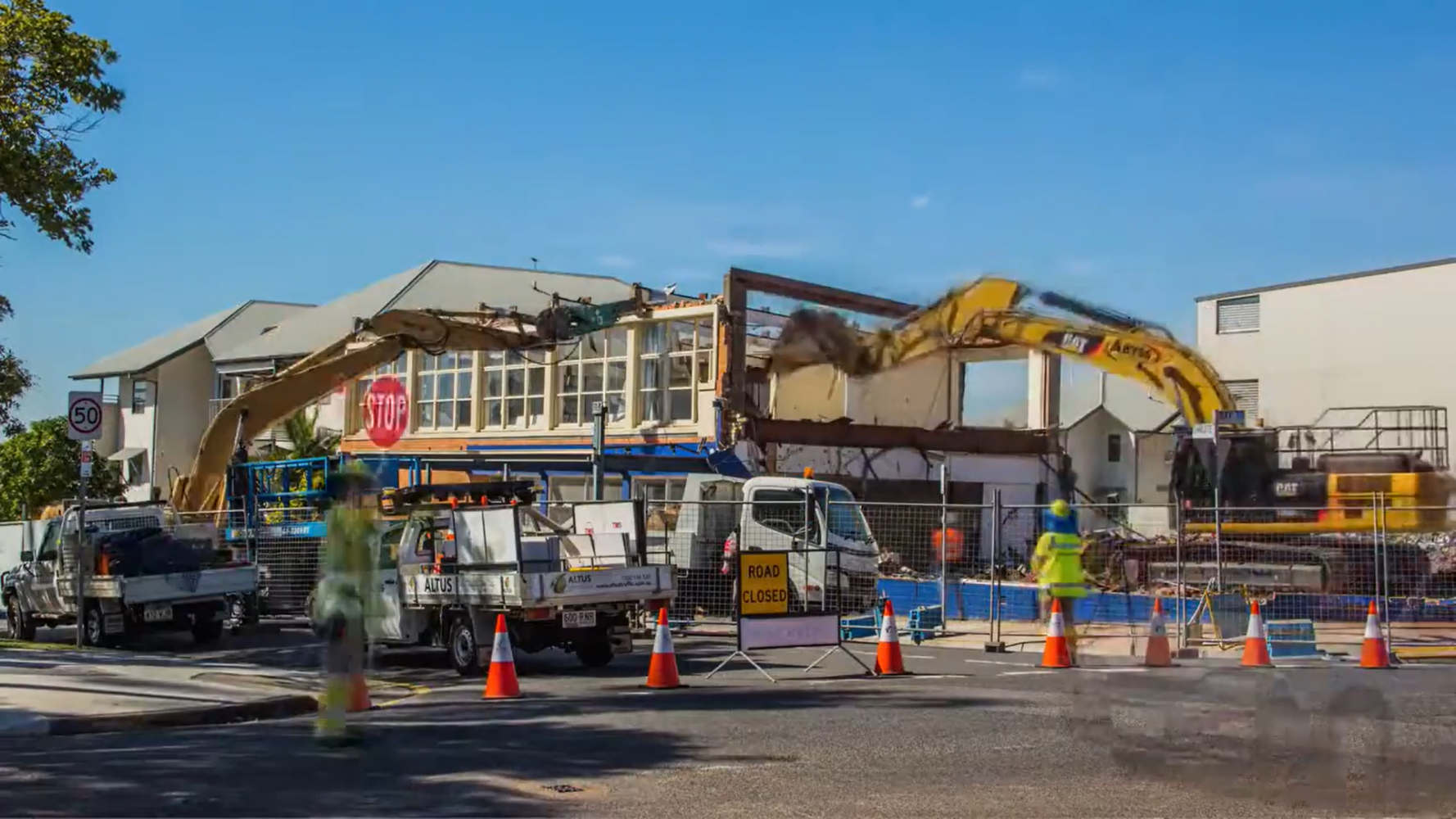 Demolition of commercial retail buildings