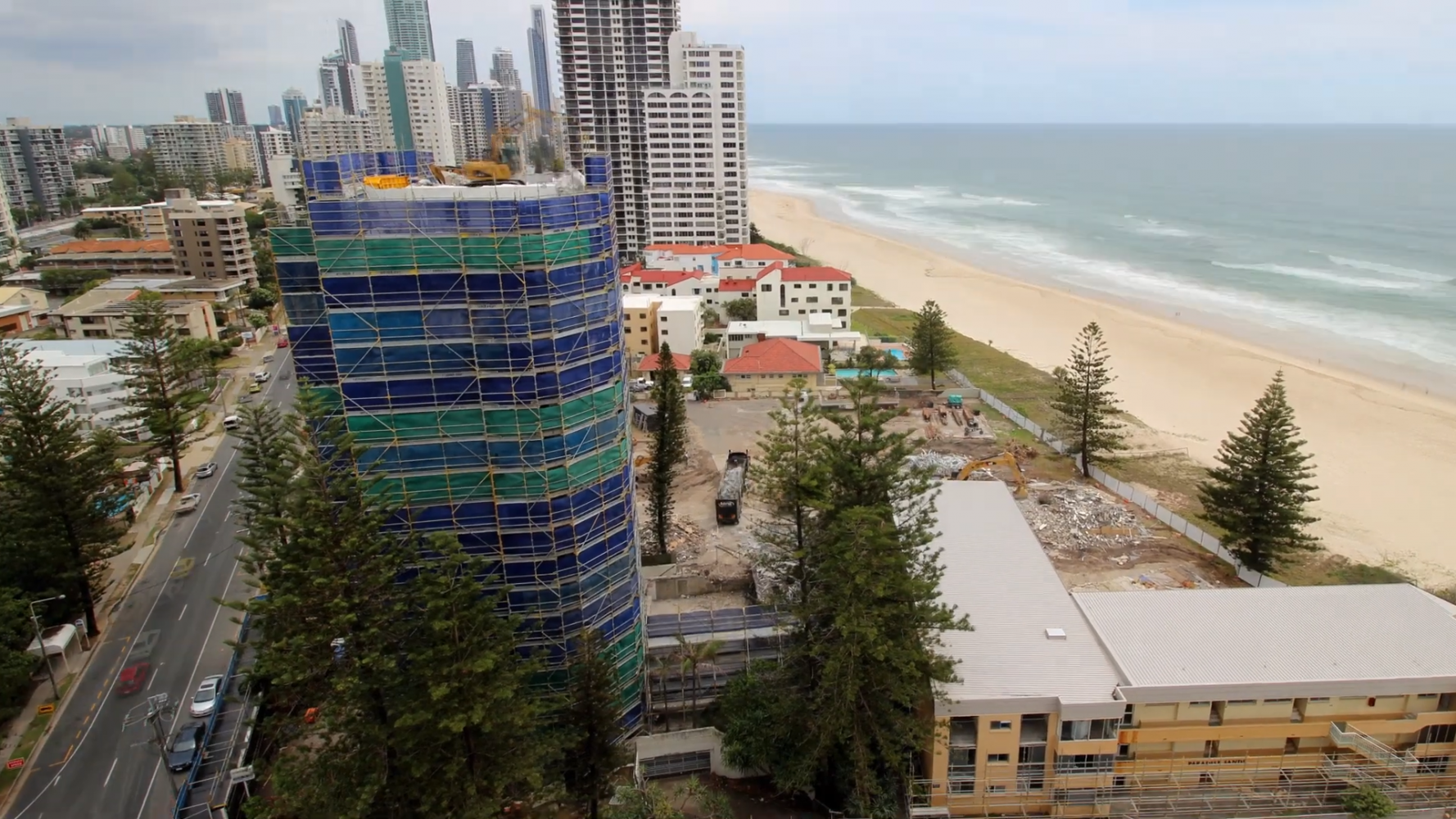 High rise building demolition