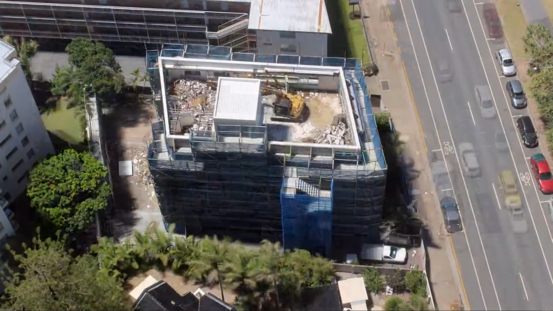 The Esplanade Surfers Paradise high rise demolition